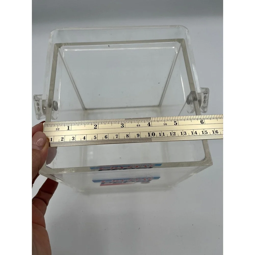 Vtg. Crystal‎ Pepsi Cola Clear Ice Bucket Cooler With Handle Acrylic No Lid READ